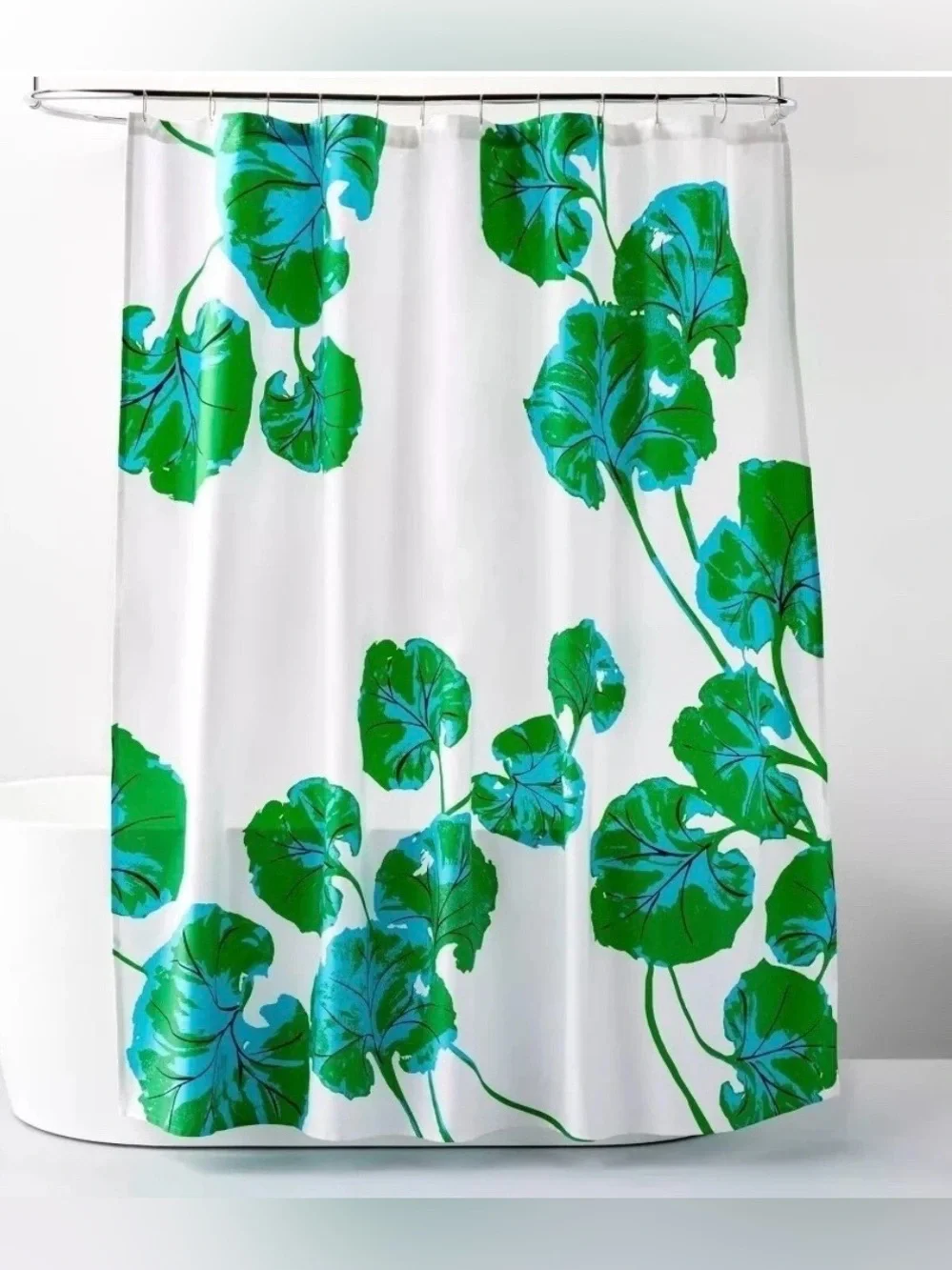 NWT Diane Von Furstenburg for Target Geranium Leaf Green Shower Curtain